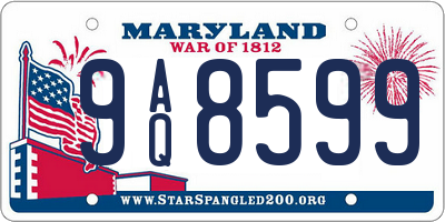 MD license plate 9AQ8599