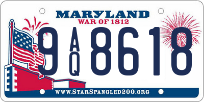 MD license plate 9AQ8618