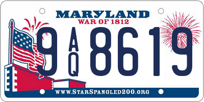 MD license plate 9AQ8619