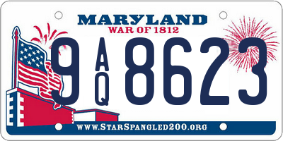 MD license plate 9AQ8623