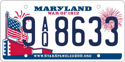 MD license plate 9AQ8633