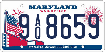 MD license plate 9AQ8659