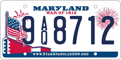 MD license plate 9AQ8712