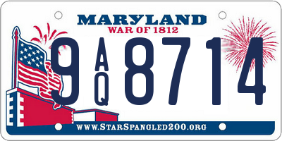MD license plate 9AQ8714