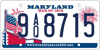 MD license plate 9AQ8715