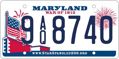 MD license plate 9AQ8740