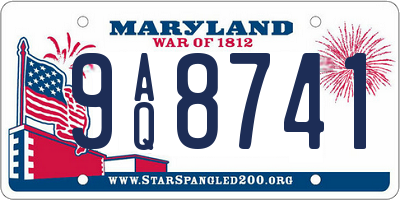 MD license plate 9AQ8741
