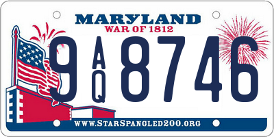 MD license plate 9AQ8746