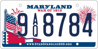MD license plate 9AQ8784
