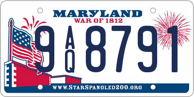 MD license plate 9AQ8791