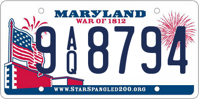 MD license plate 9AQ8794