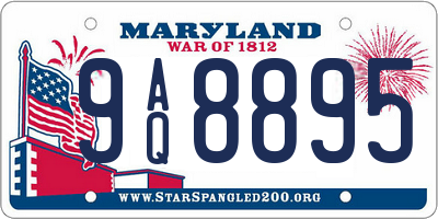MD license plate 9AQ8895