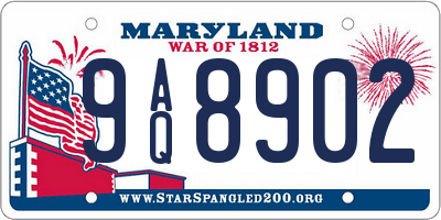 MD license plate 9AQ8902