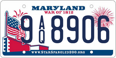 MD license plate 9AQ8906