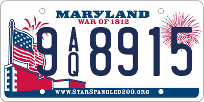 MD license plate 9AQ8915