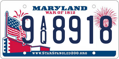 MD license plate 9AQ8918