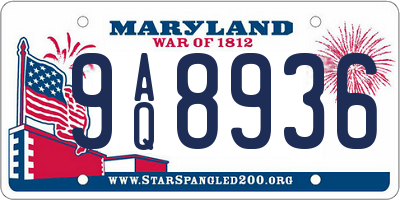 MD license plate 9AQ8936