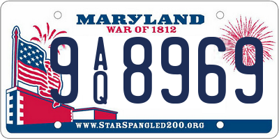 MD license plate 9AQ8969