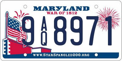 MD license plate 9AQ8971
