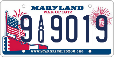 MD license plate 9AQ9019