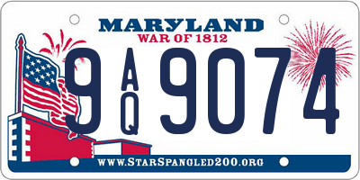 MD license plate 9AQ9074