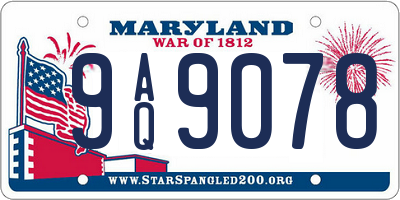 MD license plate 9AQ9078