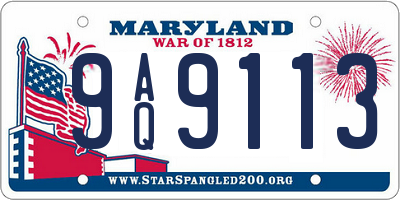 MD license plate 9AQ9113
