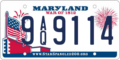 MD license plate 9AQ9114