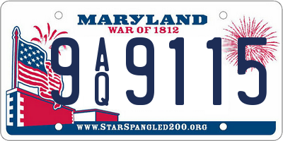 MD license plate 9AQ9115
