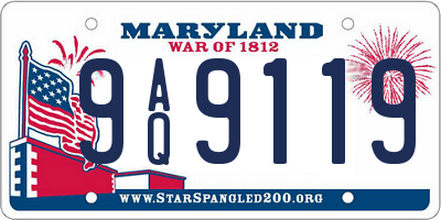 MD license plate 9AQ9119