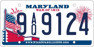 MD license plate 9AQ9124