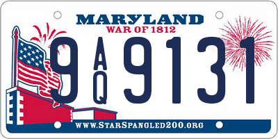 MD license plate 9AQ9131