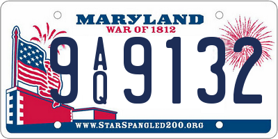 MD license plate 9AQ9132