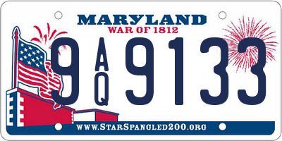 MD license plate 9AQ9133