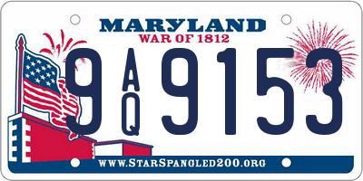 MD license plate 9AQ9153