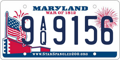 MD license plate 9AQ9156