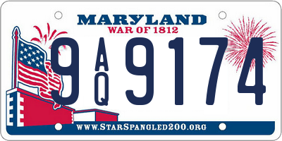 MD license plate 9AQ9174