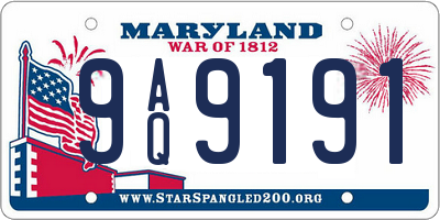 MD license plate 9AQ9191