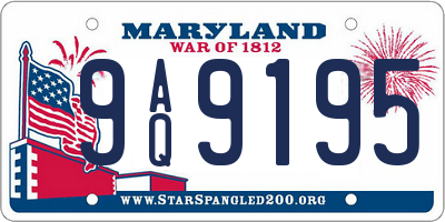MD license plate 9AQ9195