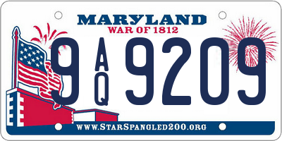 MD license plate 9AQ9209