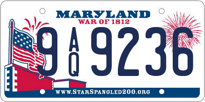 MD license plate 9AQ9236