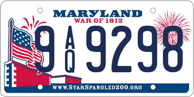 MD license plate 9AQ9298