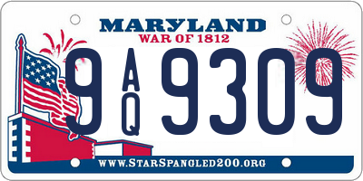 MD license plate 9AQ9309