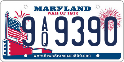 MD license plate 9AQ9390