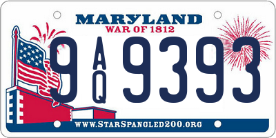 MD license plate 9AQ9393