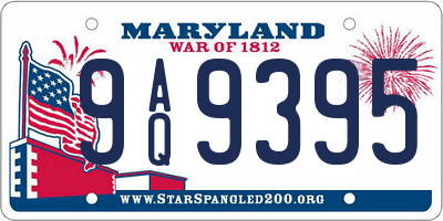 MD license plate 9AQ9395