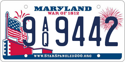 MD license plate 9AQ9442