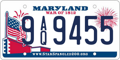 MD license plate 9AQ9455