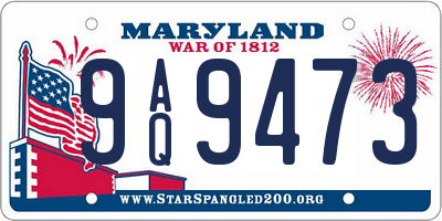 MD license plate 9AQ9473