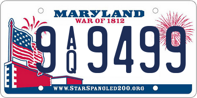 MD license plate 9AQ9499